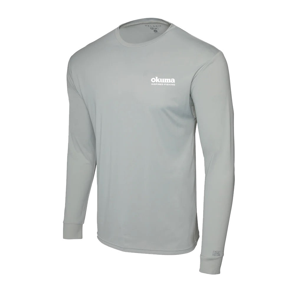 Okuma Aquatek Long Sleeve Performance Sun Shirt - Light Grey