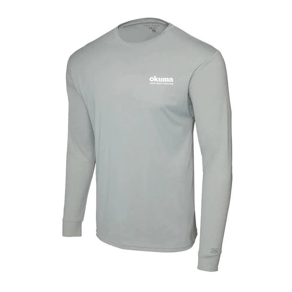 Okuma Aquatek Long Sleeve Performance Sun Shirt - Light Grey - Light Grey / Small
