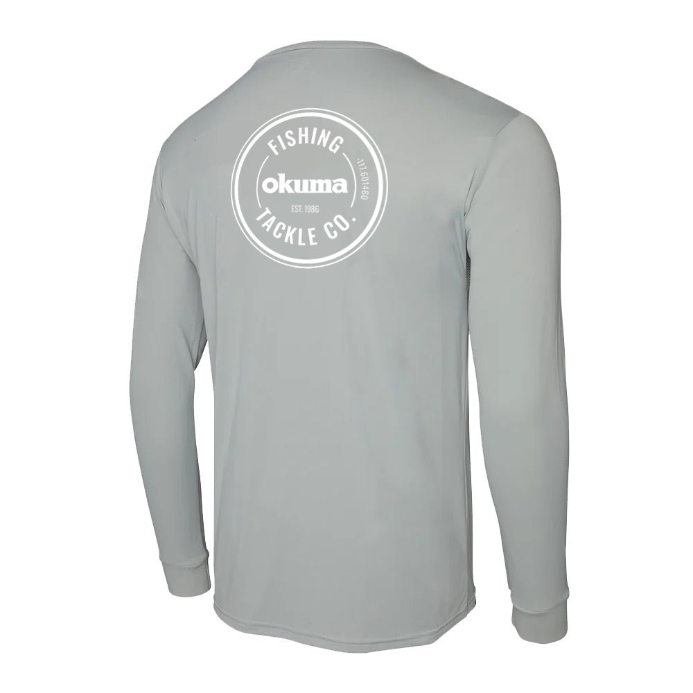 Okuma Aquatek Long Sleeve Performance Sun Shirt - Light Grey