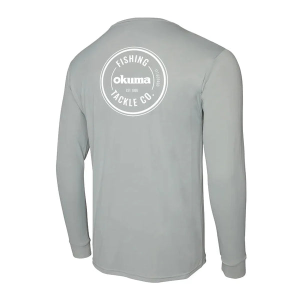 Okuma Aquatek Long Sleeve Performance Sun Shirt - Light Grey - Okuma Fishing Tackle Corp