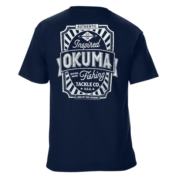 Okuma Short Sleeve T-Shirt in Navy Blue - Vintage Logo 2024 - Navy Blue / X-Large
