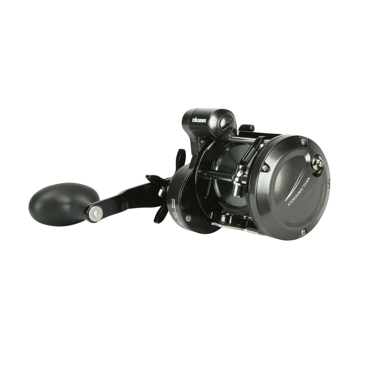 clearance okuma catalina line counter reels CONVECTOR REEL Fred's Custom Tackle Ltd fogging line counter Aluminum ratcheting drag star Aluminum handle arm with Ergo Okuma Cold Water SS Line