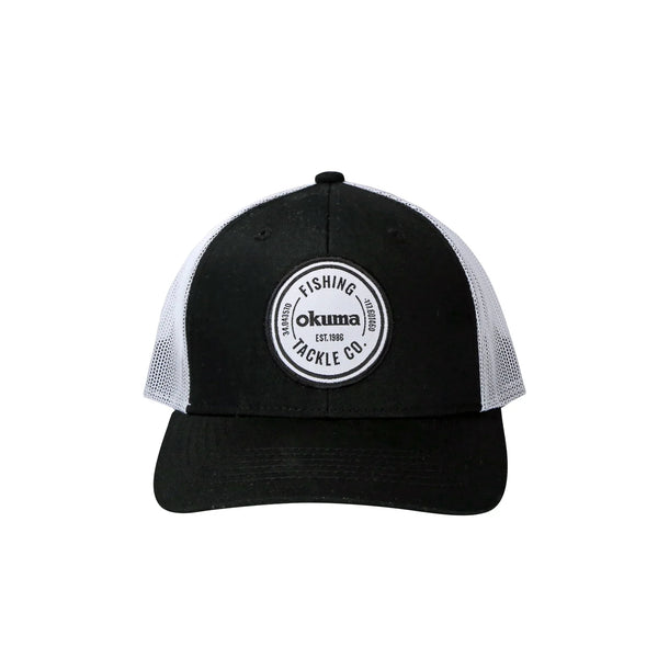 Okuma Mesh Back Black with White Mesh White Patch - Okuma Fishing Tackle Corp