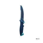 5" Knife blue handle white background