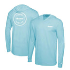 Okuma Aquatek Hooded Long Sleeve Performance Sun Shirt - Tahiti Blue - Tahiti Blue / Small