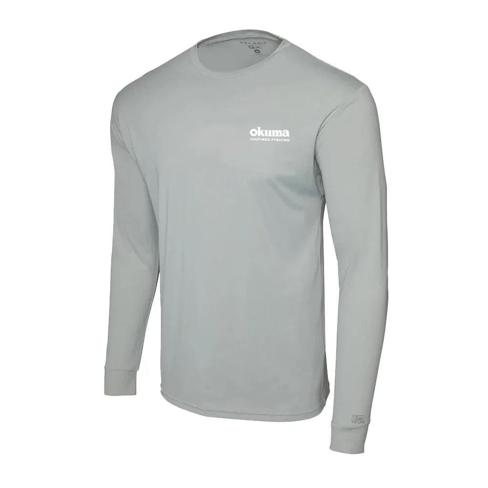 Okuma Aquatek Long Sleeve Performance Sun Shirt - Light Grey - Light Grey / Small