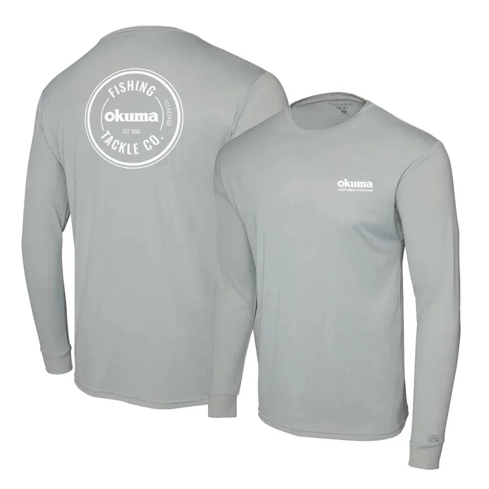 Okuma Aquatek Long Sleeve Performance Sun Shirt - Light Grey - Light Grey / Small