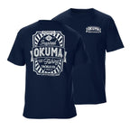 Okuma Short Sleeve T-Shirt in Navy Blue - Vintage Logo 2024 - Navy Blue / X-Large