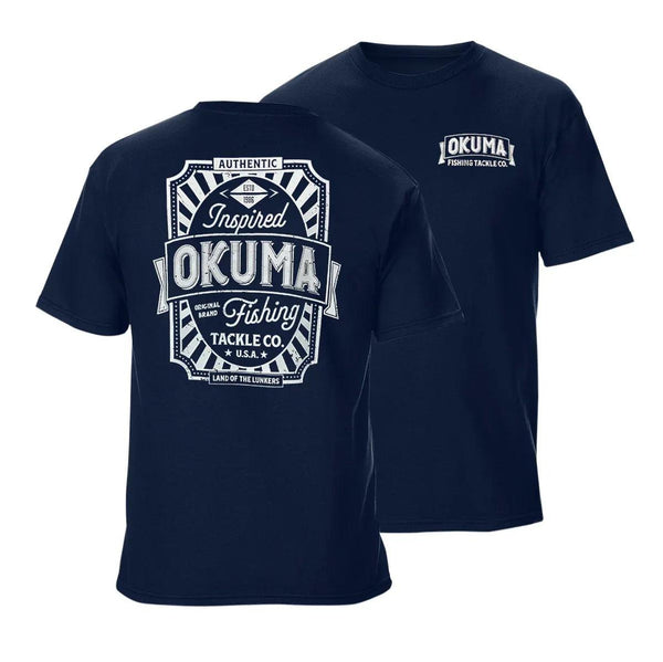 Okuma Short Sleeve T-Shirt in Navy Blue - Vintage Logo 2024 - Navy Blue / X-Large