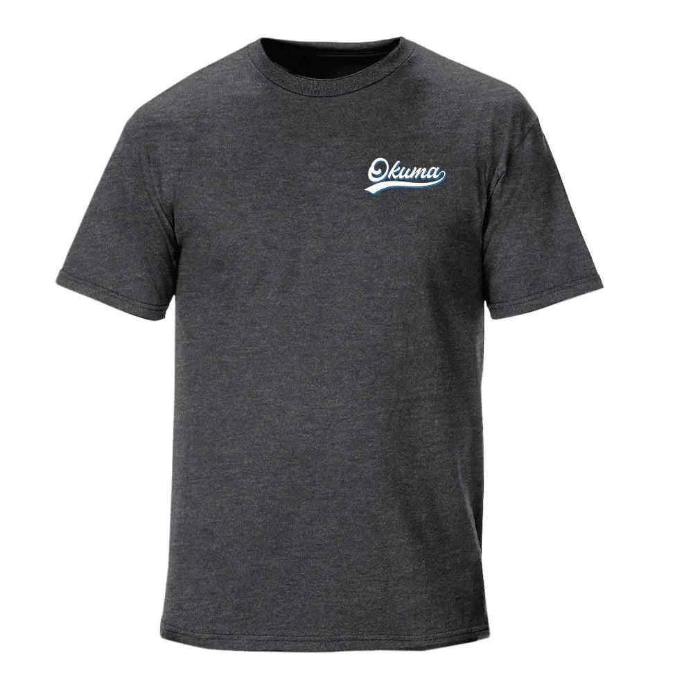 Okuma Short Sleeve T-Shirt in Grey Blue and White 2024 - Heather Grey / XX-Large