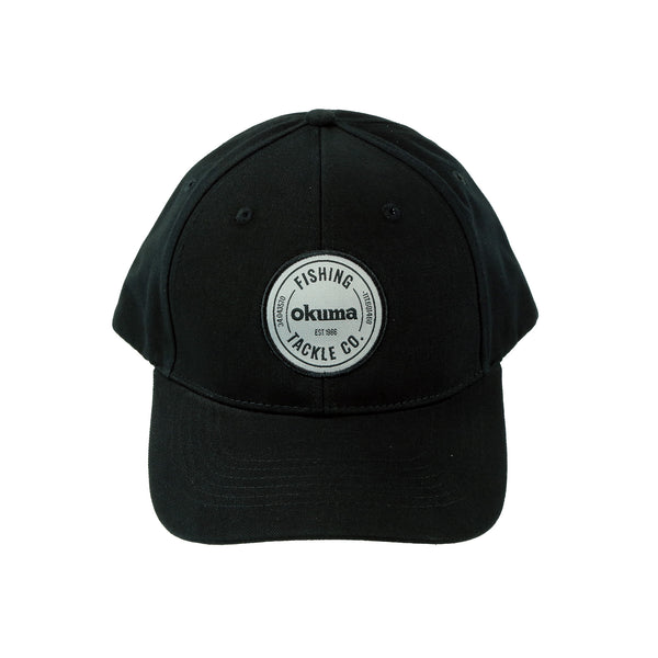 Okuma Full Back Black Hat with Circular Patch