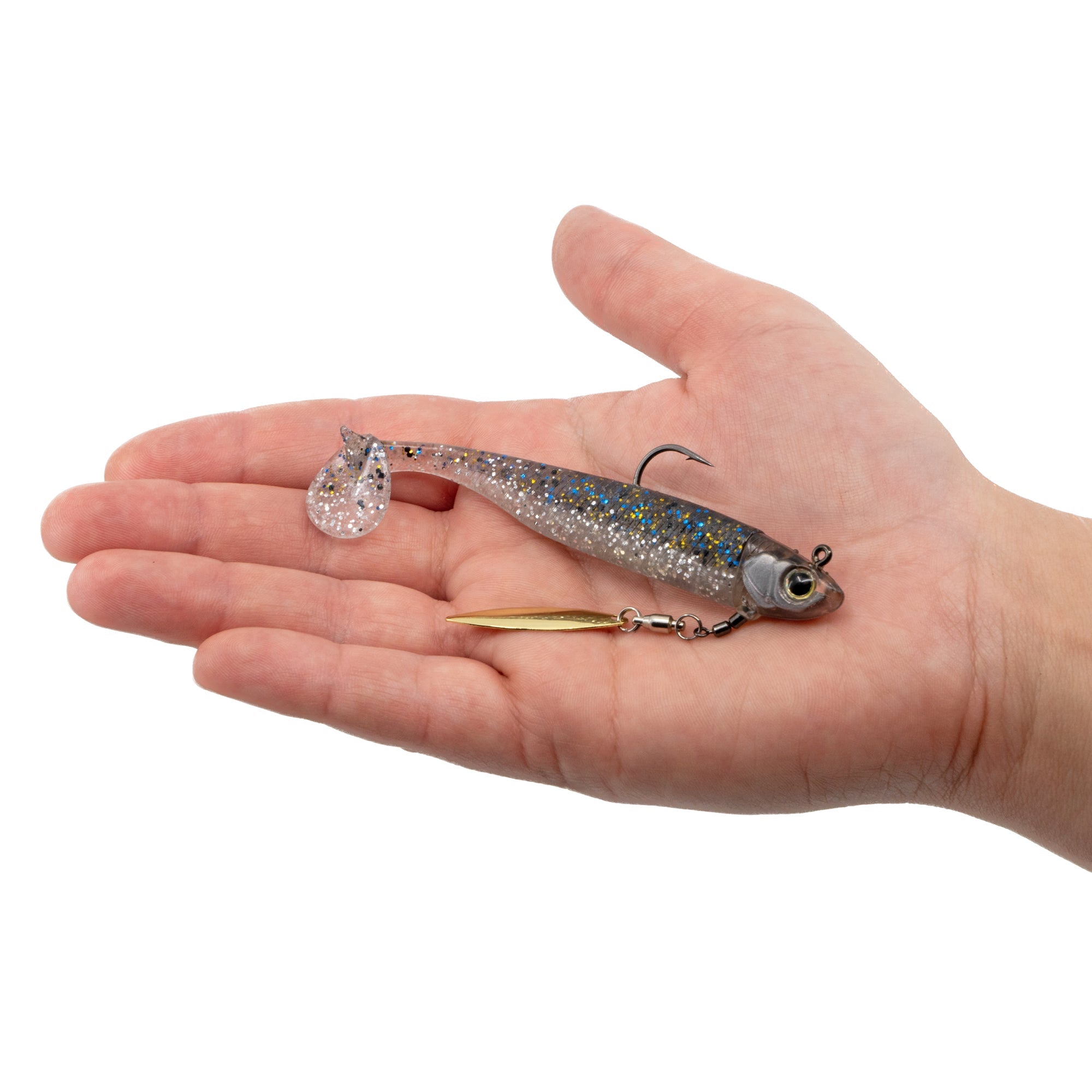Alpha Underspin Swimbait _ AlphaUnderspin_Bluegill_InHandBackgroundRemoved_a22d3bf5-ed59-418e-aa9c-ff3d4f4ab34d