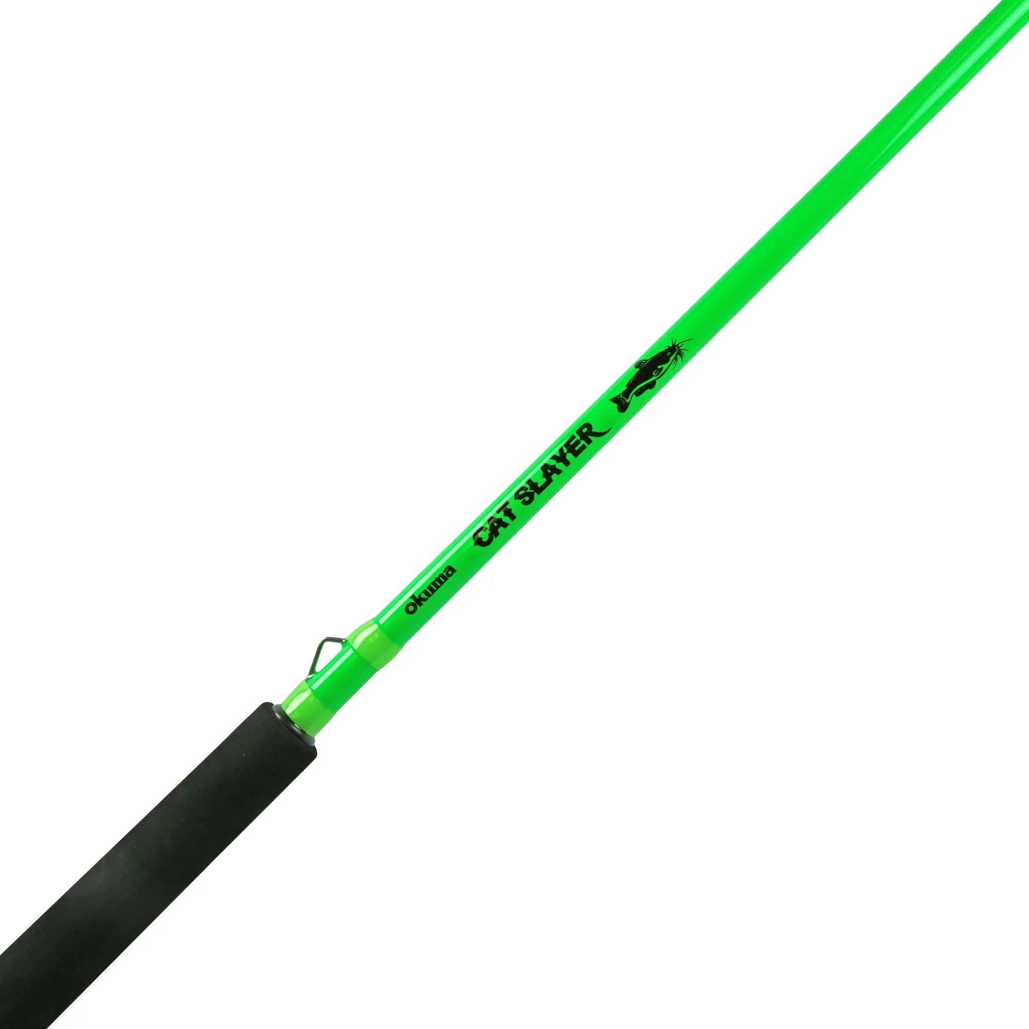 okuma battle cat catfish spinning rods 2 piece Slayer and Baitfeeder Combos piece feel and performance Okuma Cat Slayer Casting Rod