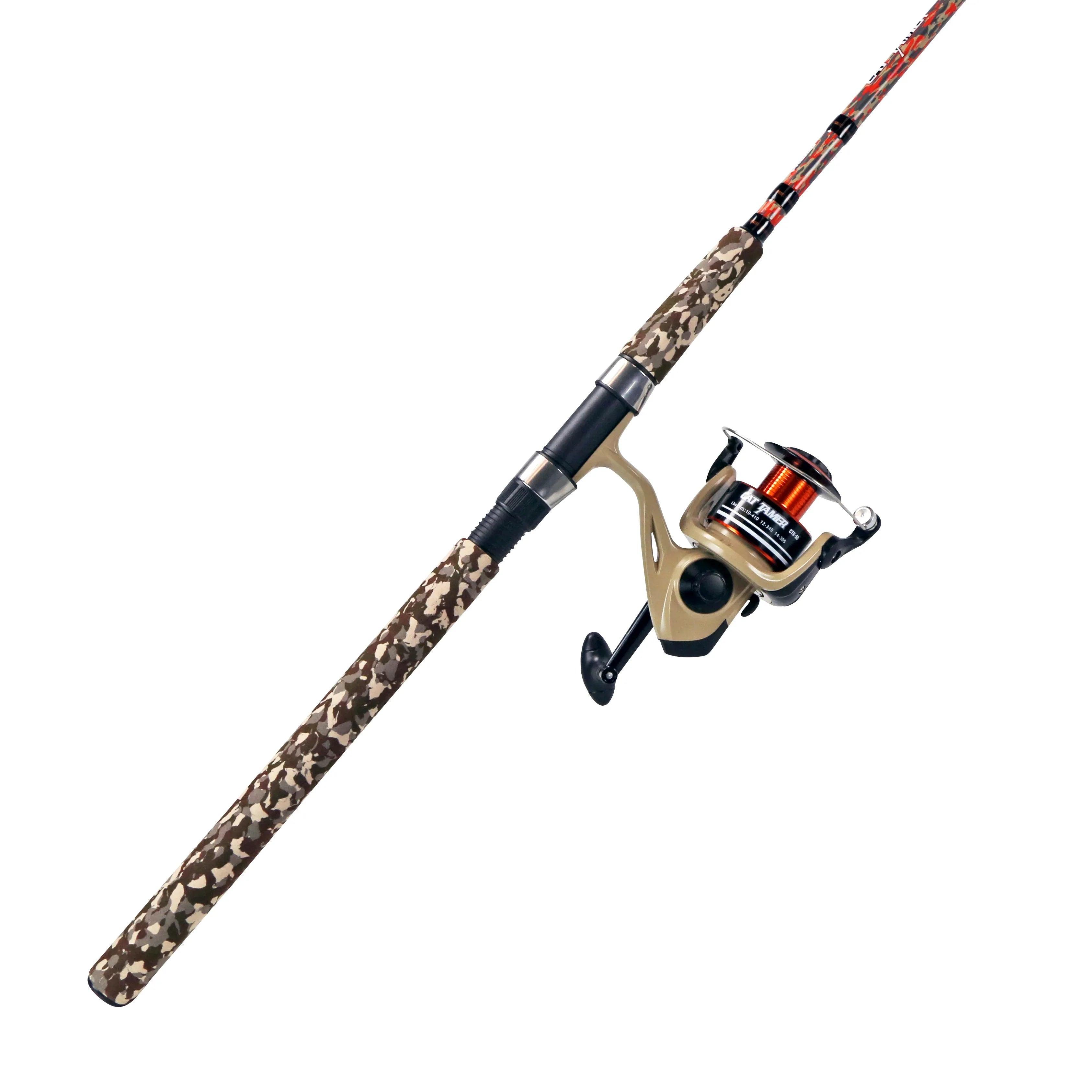 cat buster combo fishing rod Slayer Spinning and Baitfeeder Combos The rod is constructed from a lightweight and durable IM6 graphite blank with stainless steel guides and inserts for smooth line flow BnM Silver Cat Catfish Series