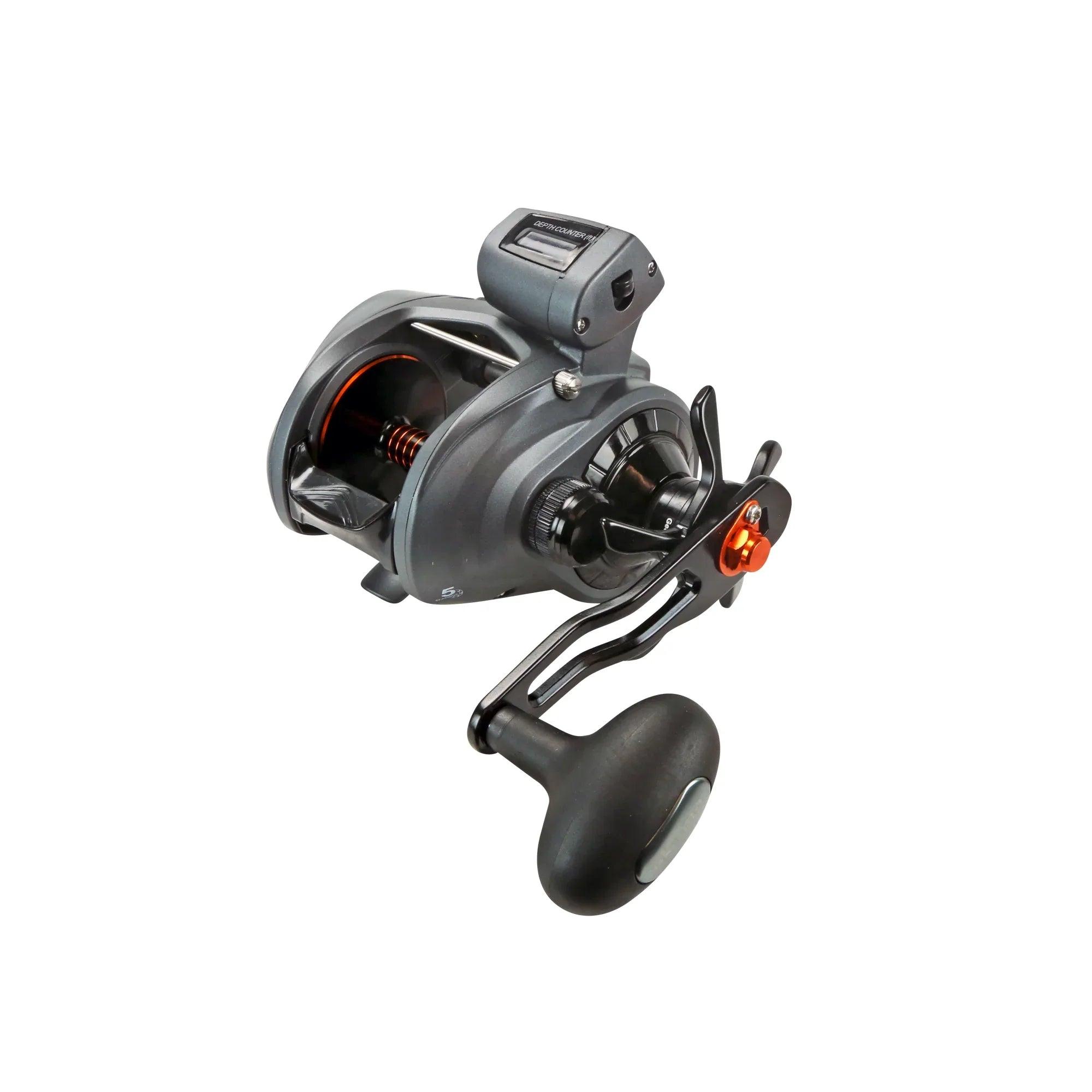 bass pro shop okuma coldwater reels Cold Water A Line Counter Reel resistant frame and side plates Cold Water Low Profile "A"