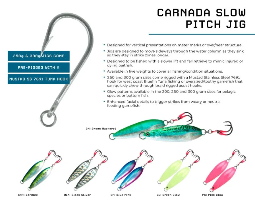 Carnada Slow Pitch Jig _ Carnada_Slow_Pitch_Colors_e45a3f77-0a58-4311-9269-7c932fef61a7