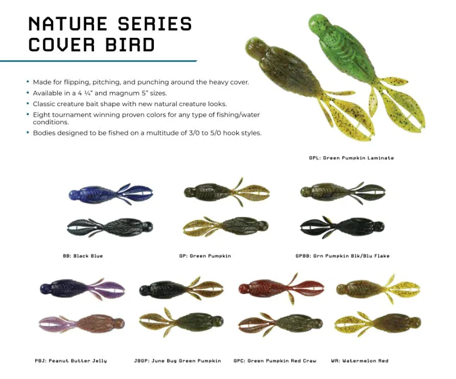 Nature Series Creature Baits - Cover Bird _ Cover_Bird_d2972062-9db3-408b-8f91-2703b17dd686