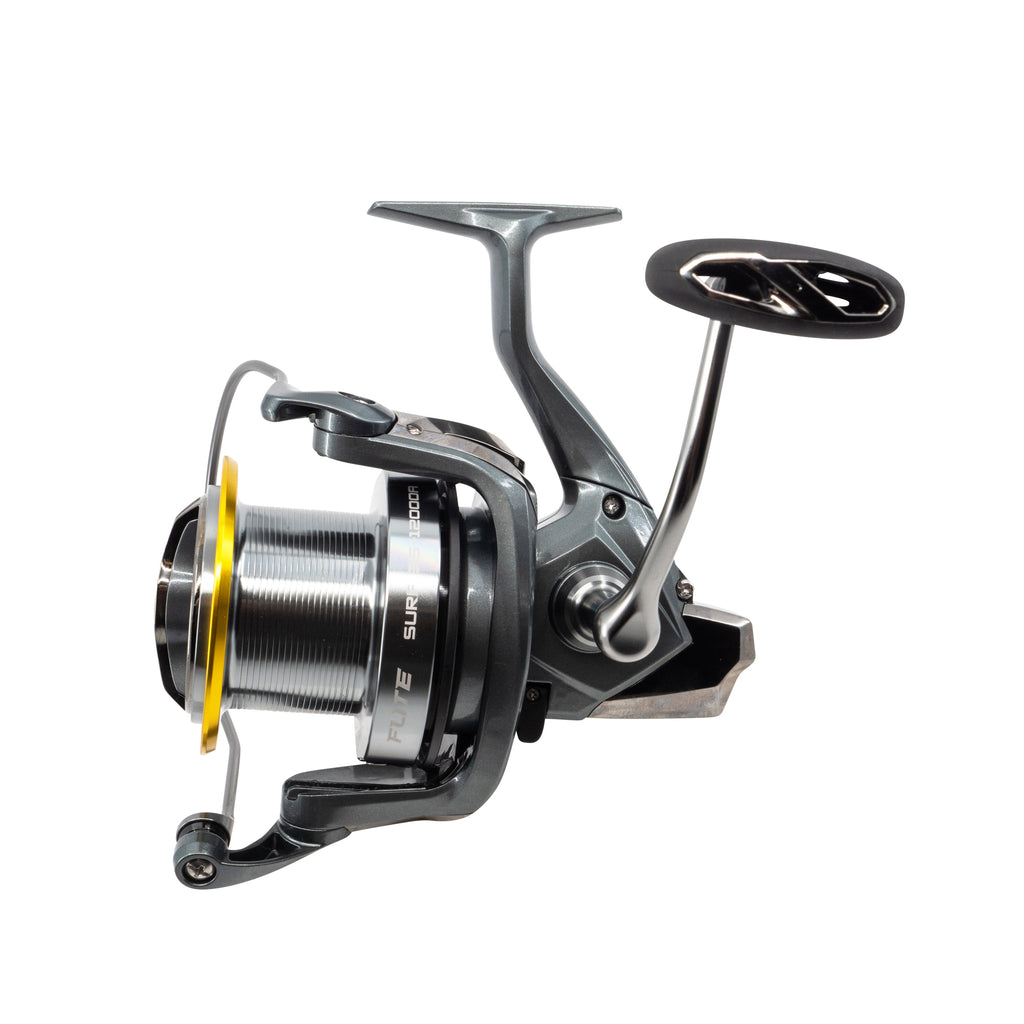 Flite Surf Fishing Reel on white Background