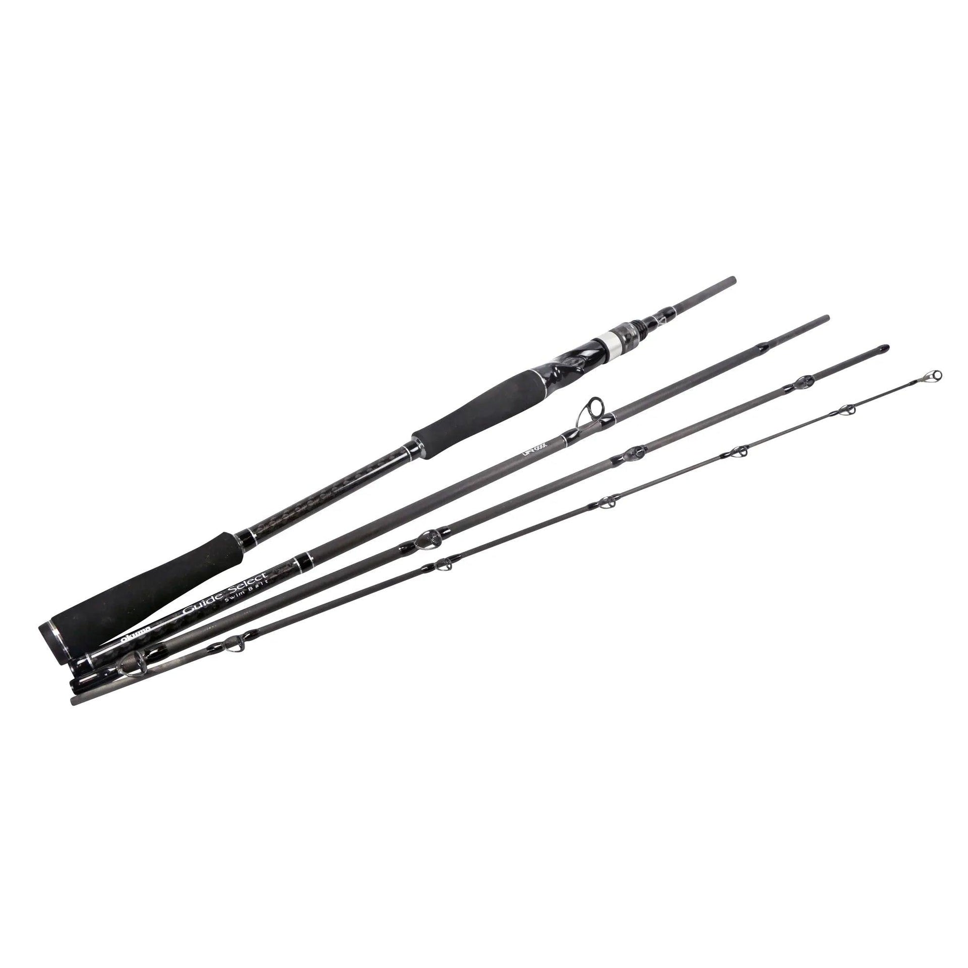 okuma 5 piece rod Voyager Signature Surf Casting | VSS-C-1004MH notch components for long days casting on the beach such as Fuji Tangle Free guide frames with FazLite inserts Okuma Guide Select Pro Spinning