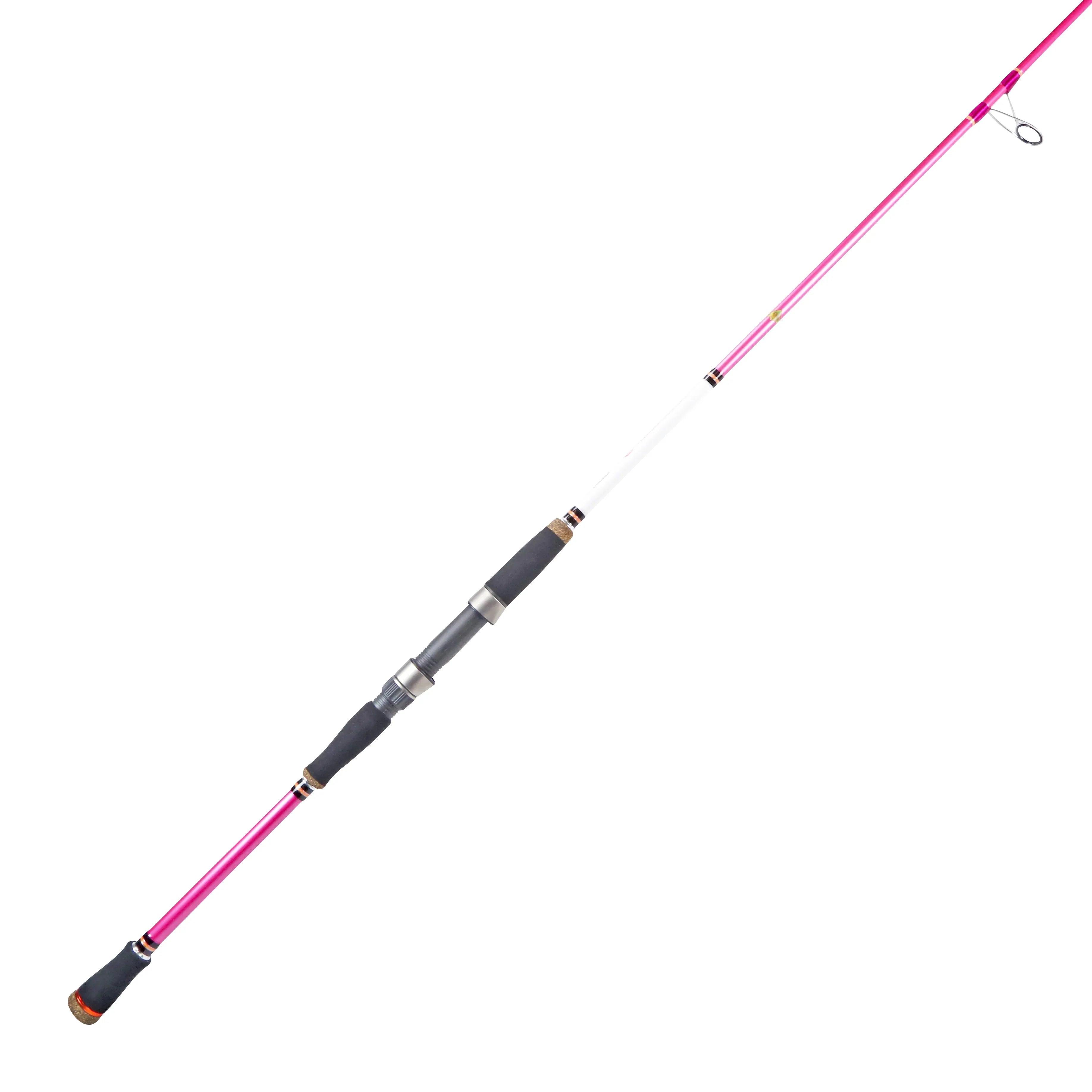 okuma 12ft rods Hawaiian Limited Edition Custom B Spinning Rods, HWA-S-1072MHPNK 10'7" Medium Heavy 1/2-2oz 8-20lb Longitude surf rods feature Okuma X-Series Bass Spinning Rod