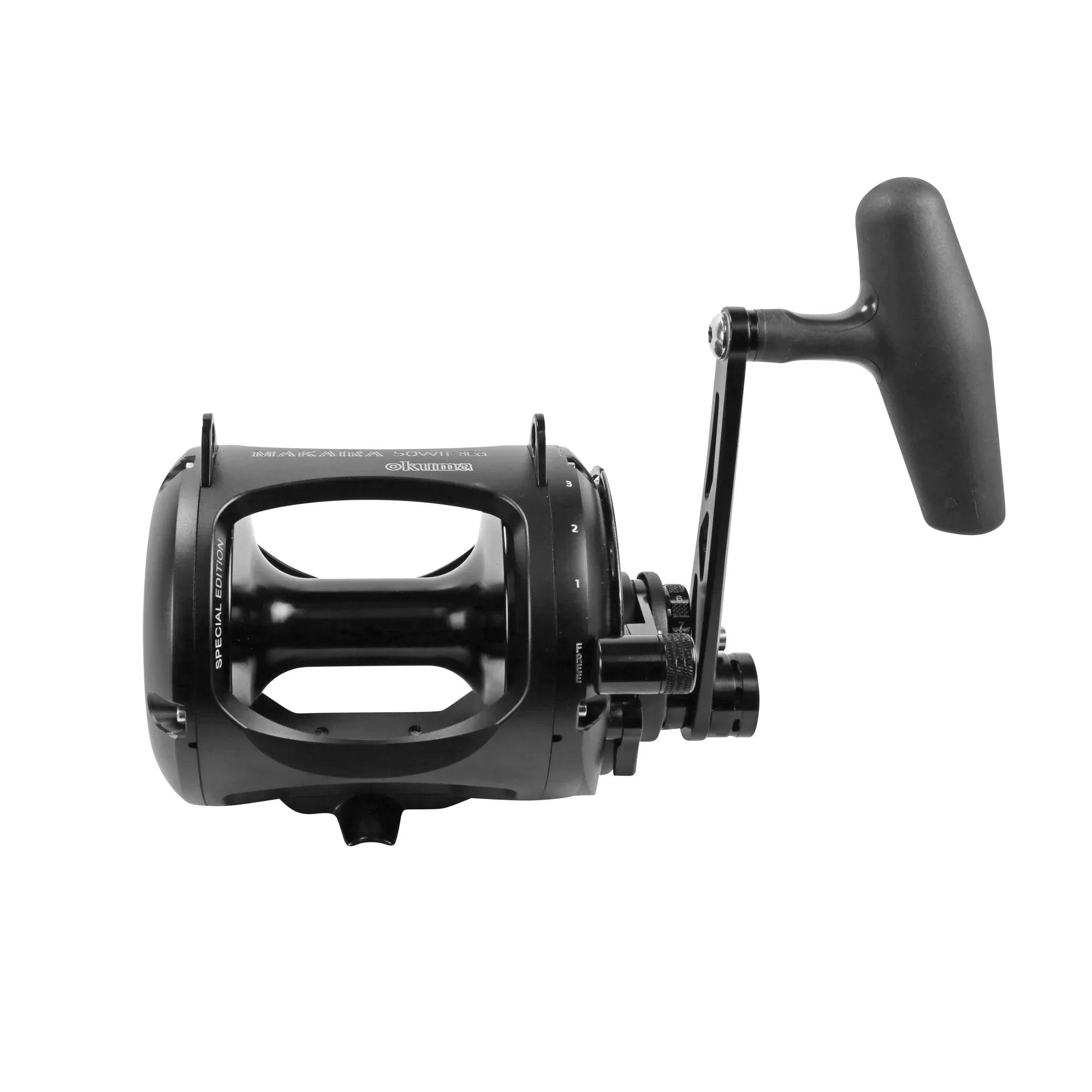 okuma 3830 reel Makaira SEa Lever Drag II anodization Okuma Solterra SLX inchB inch