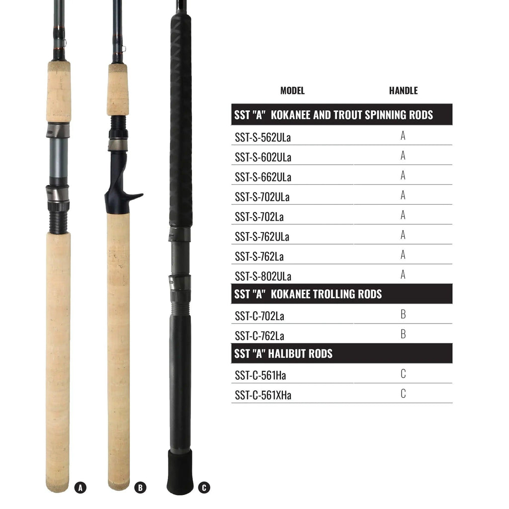 okuma sst combo "a" Special Edition Rods ready Zirconium inserts SST a Kokanee, Trout, &