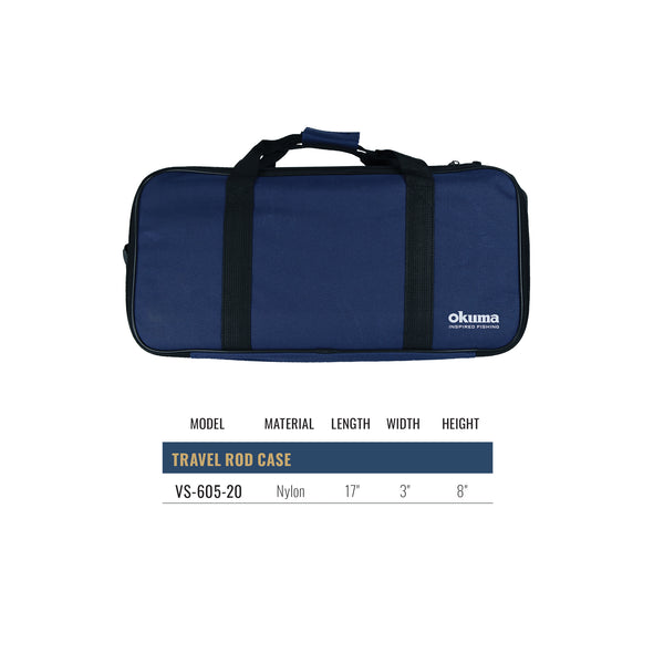 Voyager Travel Rod Case Dimensions 17" L x 3" W x 8" H