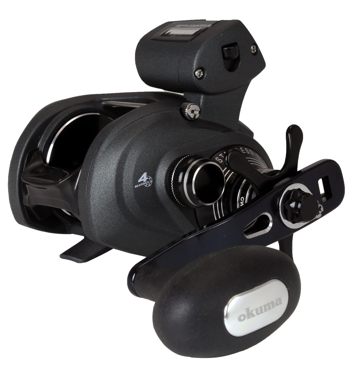 Okuma Cold Water Baitcast SS Low Profile Line Counter Trolling Fishing Reel  (Right Hand) - CWS-354D 